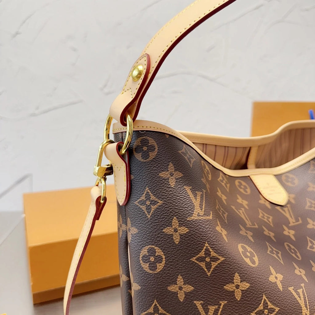 New Wide Shoulder Strap Classic Print Tote Bag XC1623071706