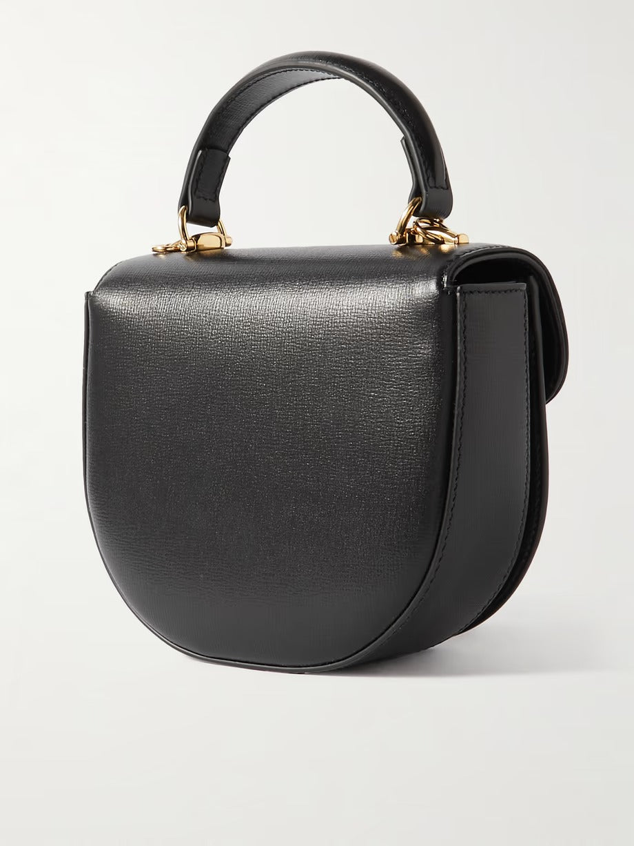1955 horsebit-embellished textured-leather shoulder bag 0424061403