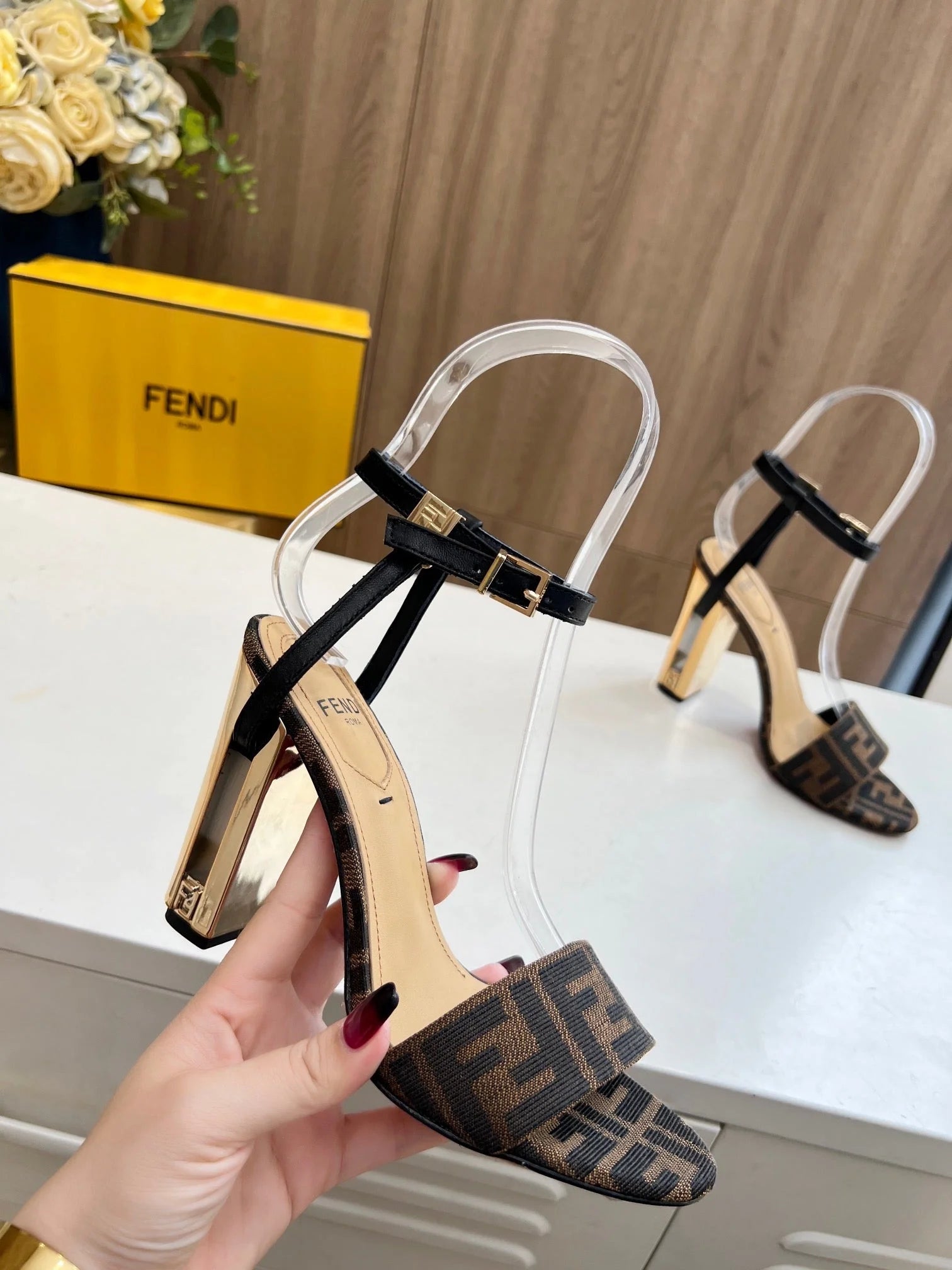 FD fashion print high heels 0725030501
