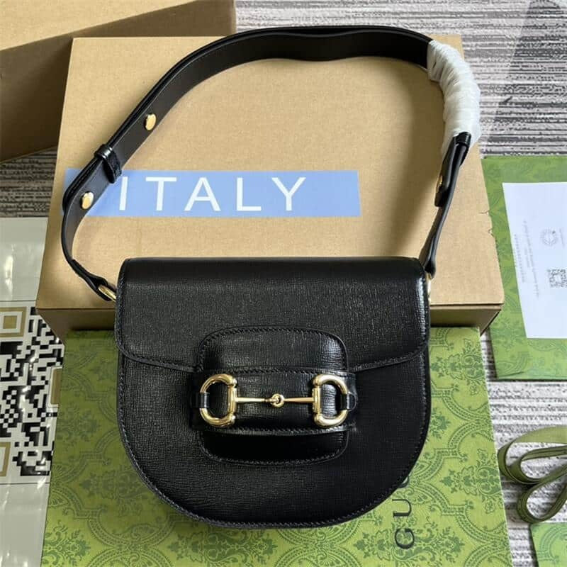 1955 horsebit-embellished textured-leather shoulder bag 0424061403