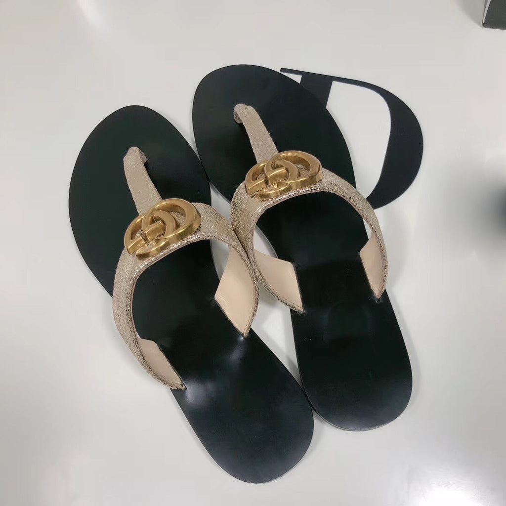 Silver Ladies Non-Slip Casual Trend Flip Flop Sandals
