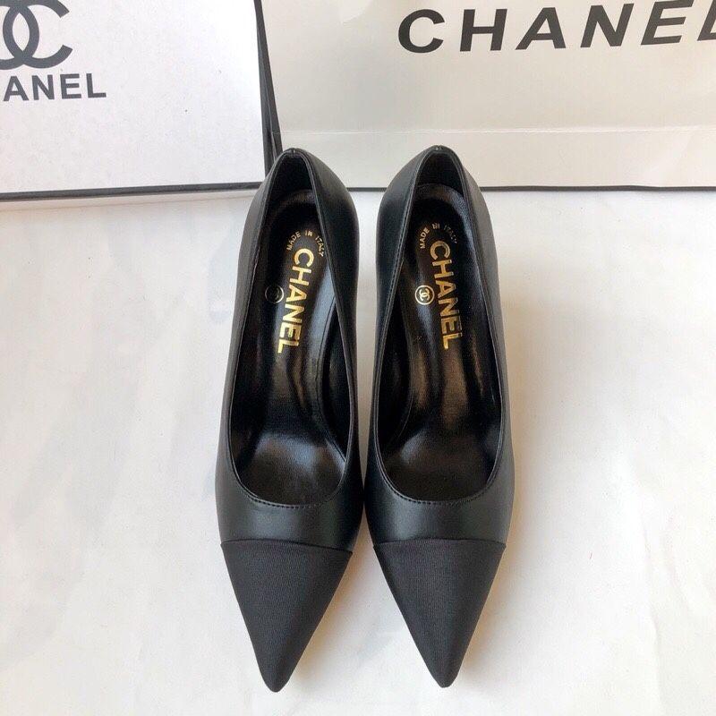 Double C Color Block Pearl High Heels 0823112305