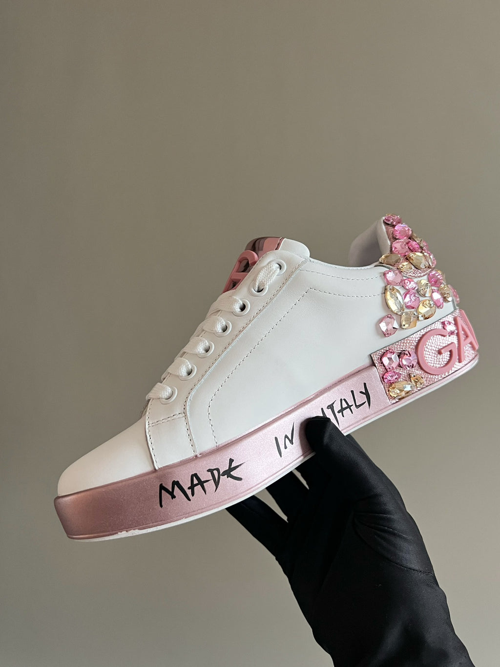 DG hand-sewn diamond buckle casual sneakers 0724090308