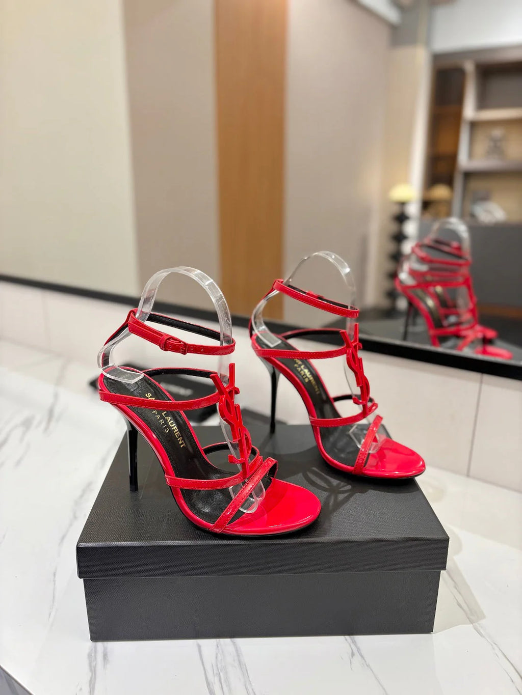 Summer New Genuine Leather Stiletto With Socialite Letter Buckle High-heeled ShoesPD05202412406