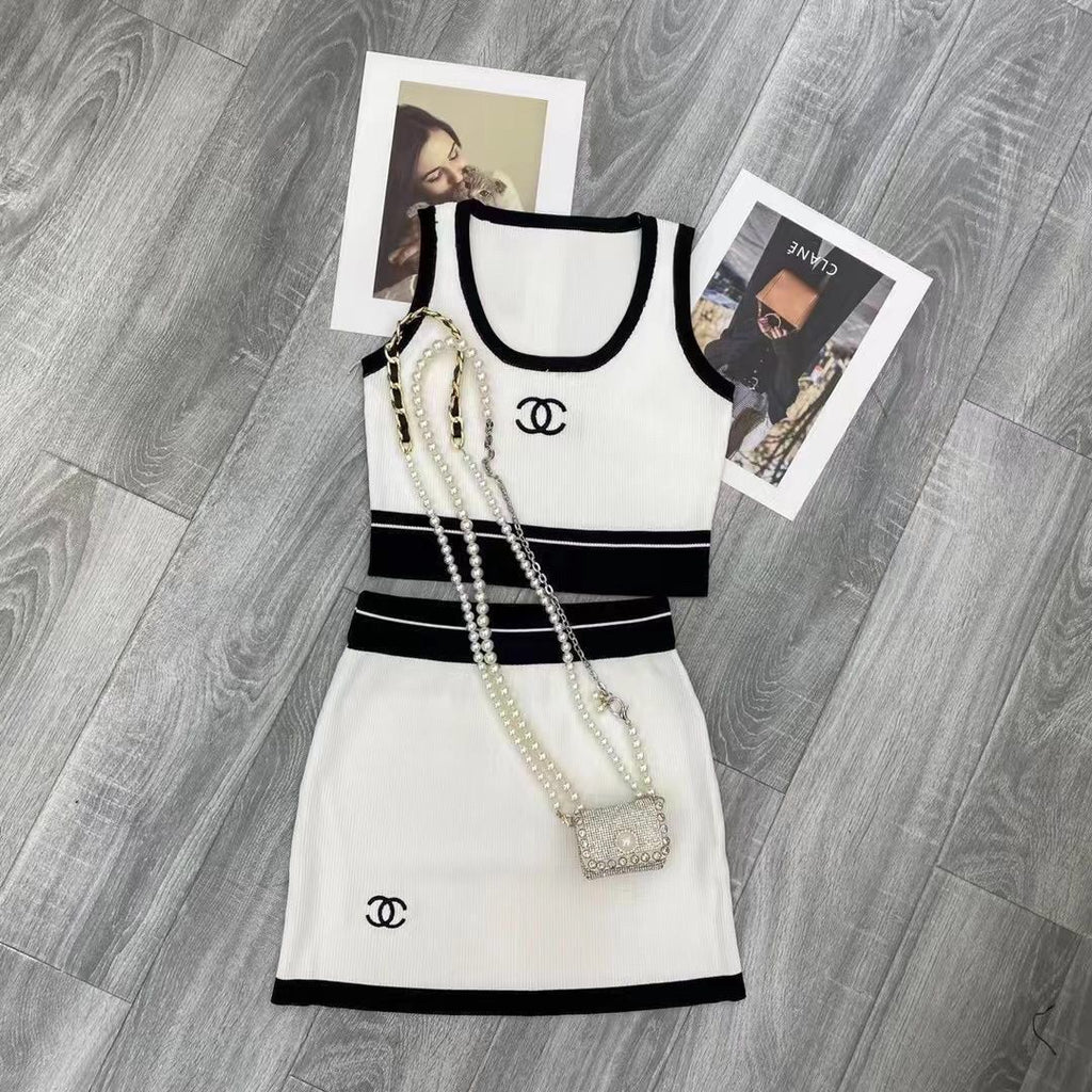 Vest and Skirt Two Piece Set 0823112301