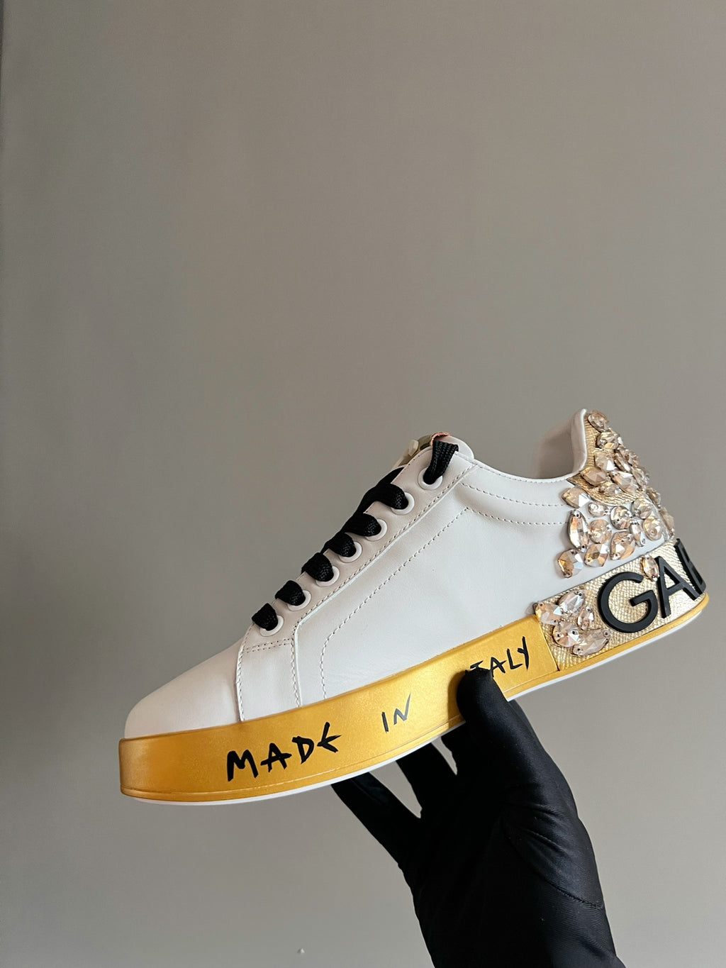 DG hand-sewn diamond buckle casual sneakers 0724090308