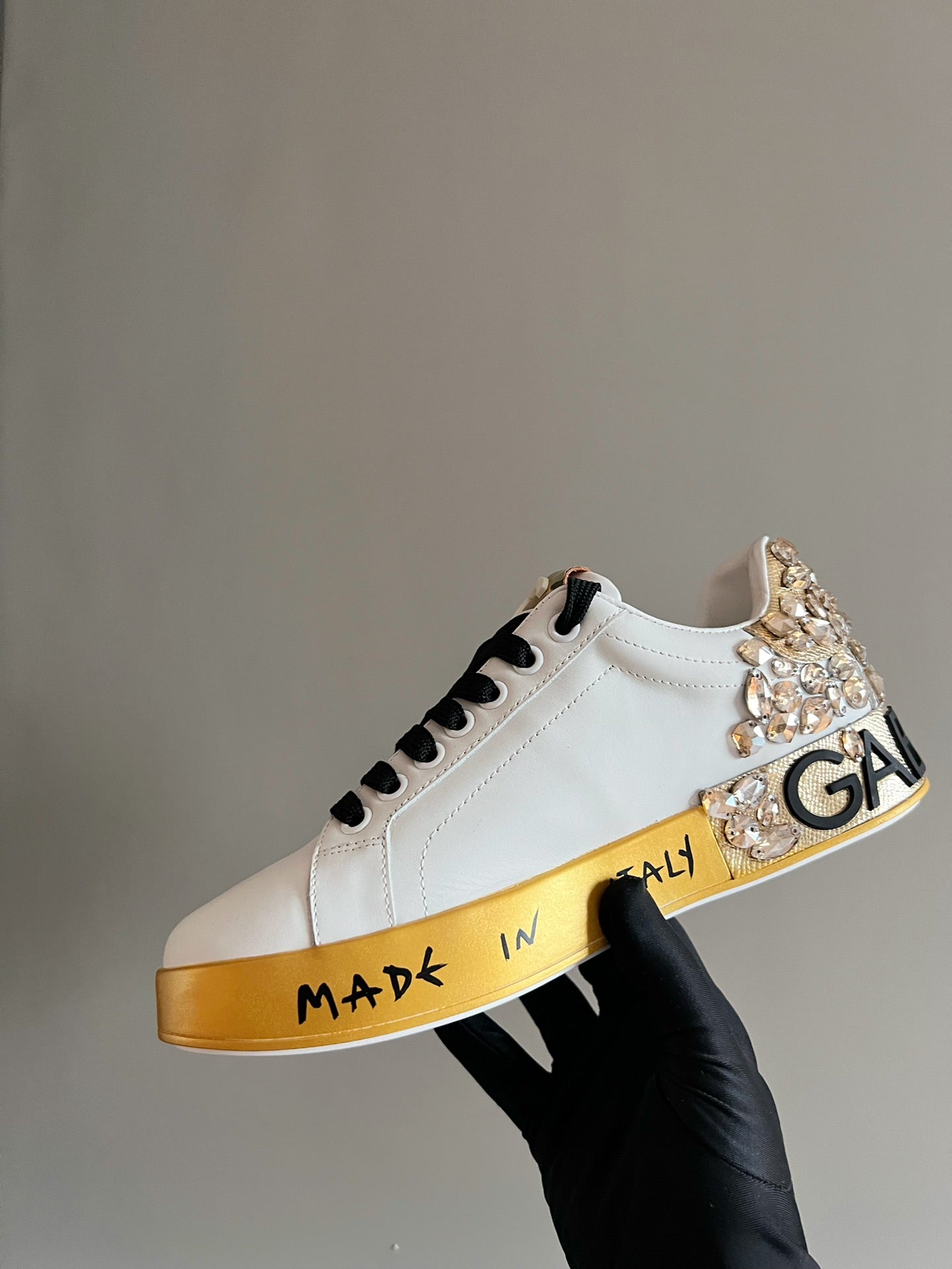 DG hand-sewn diamond buckle casual sneakers 0724090308