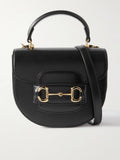 1955 horsebit-embellished textured-leather shoulder bag 0424061403