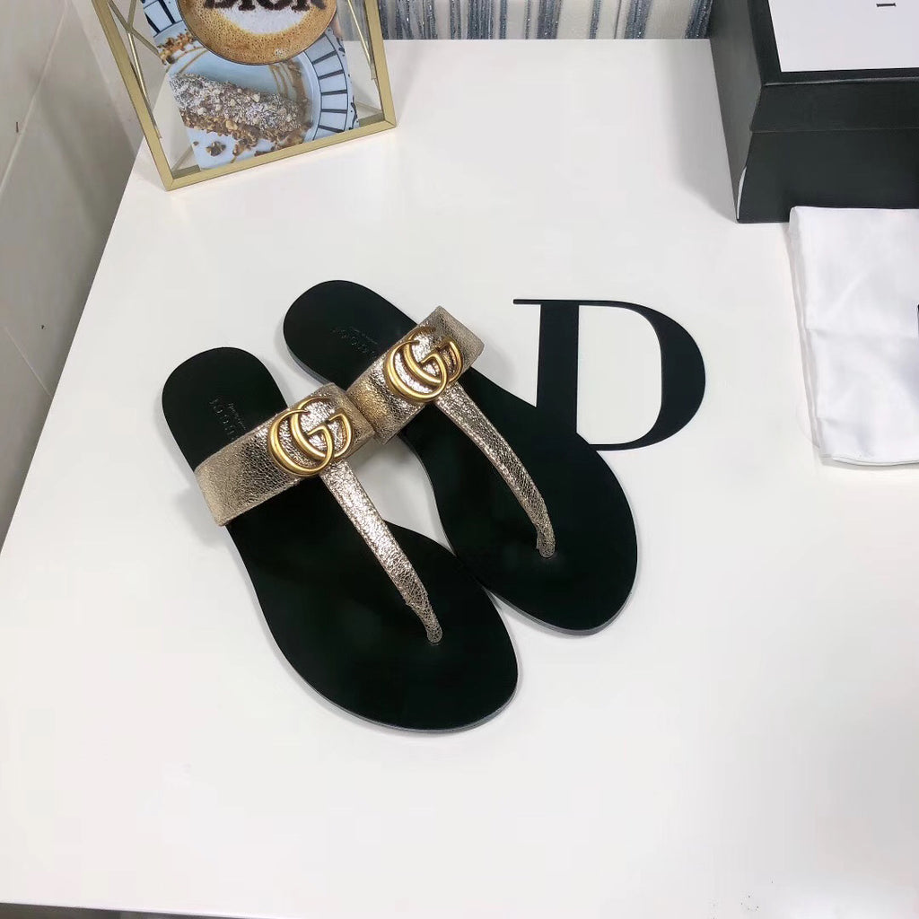 Silver Ladies Non-Slip Casual Trend Flip Flop Sandals