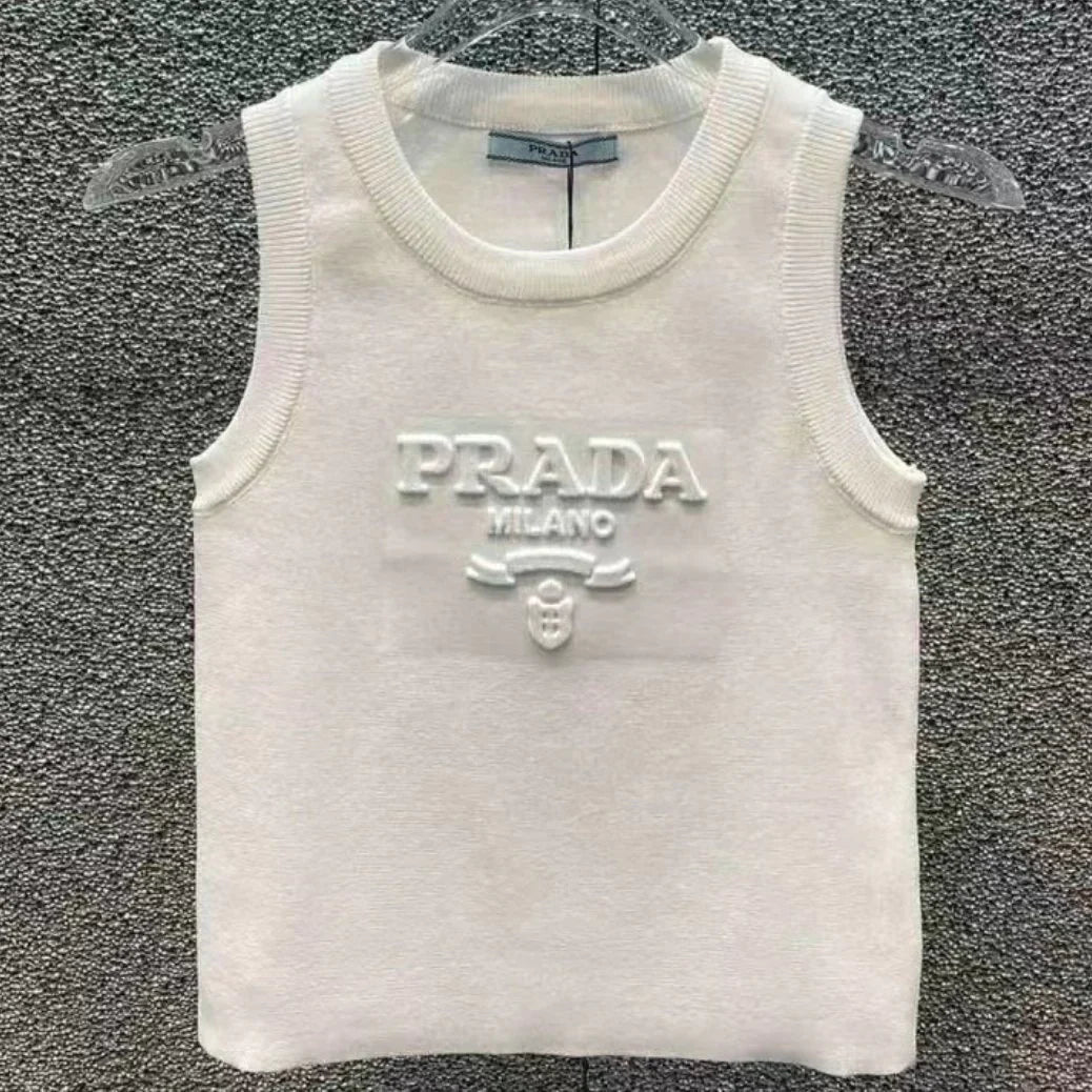 New Letter Knitted Vest Casual Base Shirt Top 1024031202